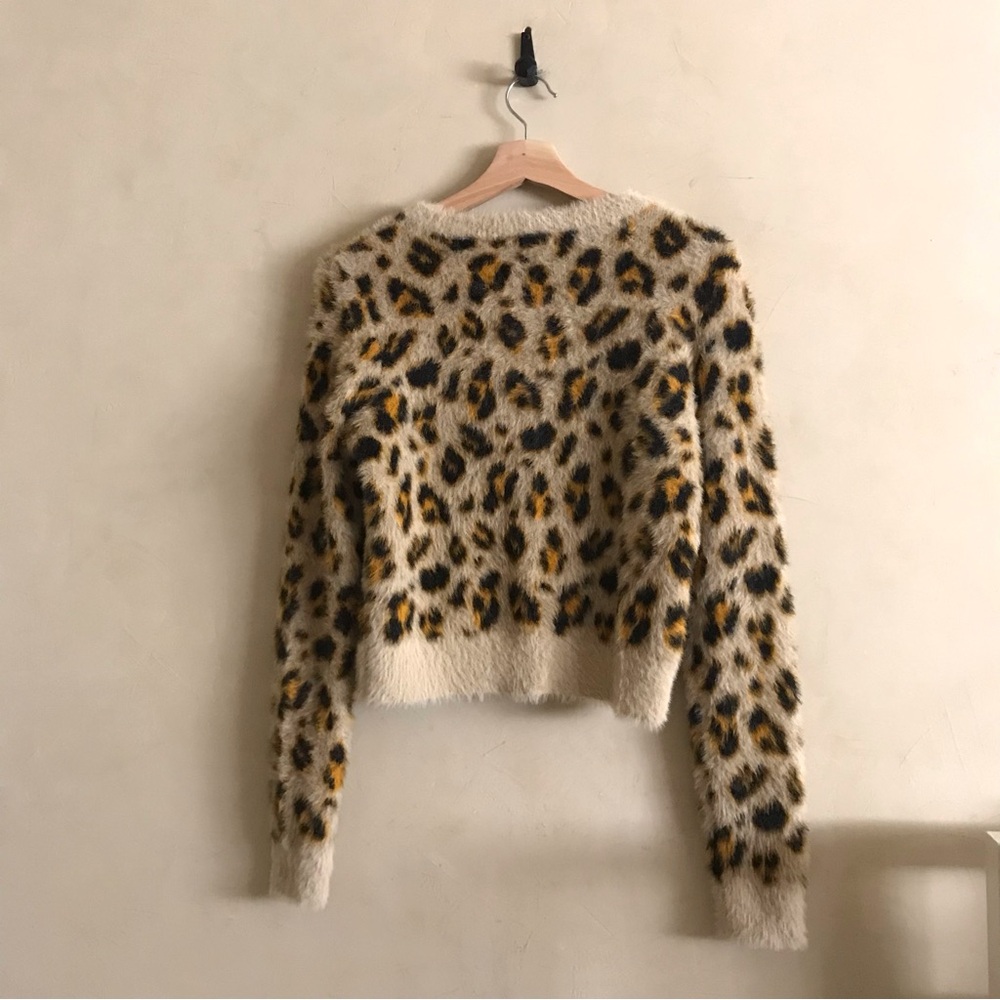 Forever 21 Cream and Brown Fuzzy Sweater - Picture 7 of 10